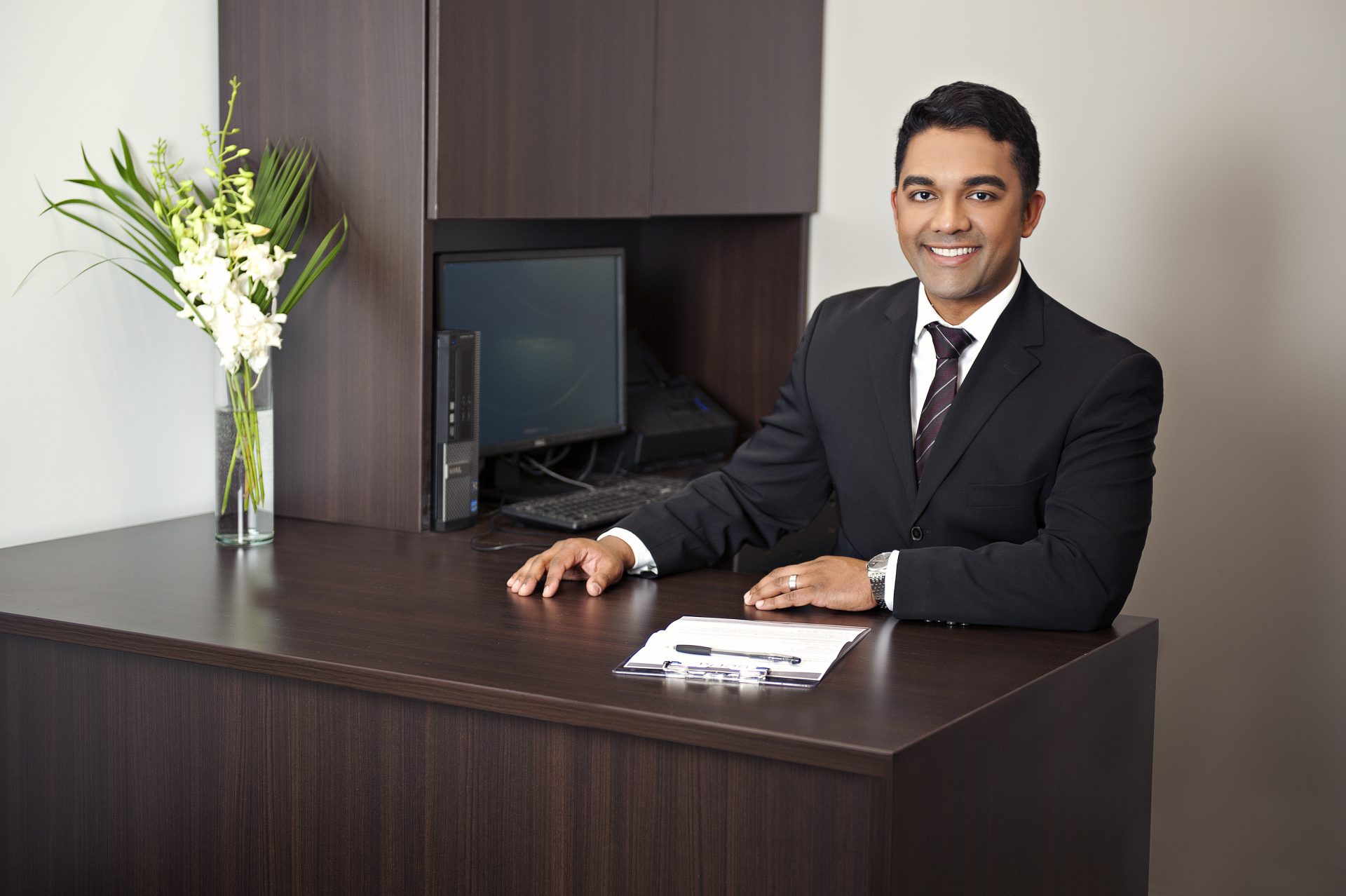 Zaki Bios Pic - An Optometrist in his office